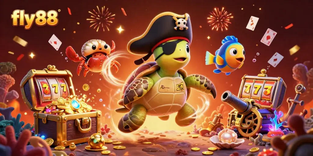 Get ready to win big with fly 88 in this vibrant casino-themed underwater adventure!